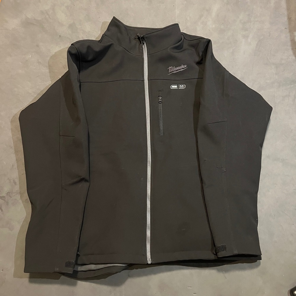 Milwaukee M12 Heated Gear Black TOUGHSHELL Jacket Mens 2XL With Battery Untested